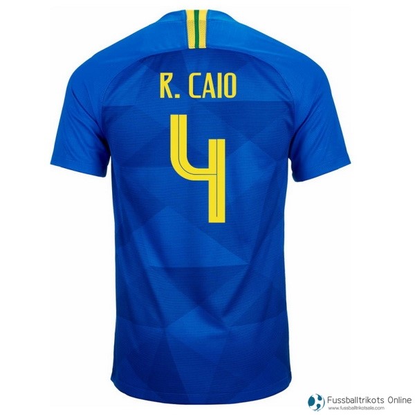 Brasilien Trikot Auswarts R.Caio 2018 Blau Fussballtrikots Günstig